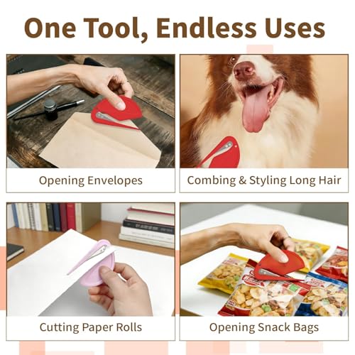 30 Pack Letter Openers Envelope Slitter, Razor Blade Plastic Mail Openers for Office and Home Supplies, Durable and Easy to Use, Bulk - size: 30 Pack-Colors