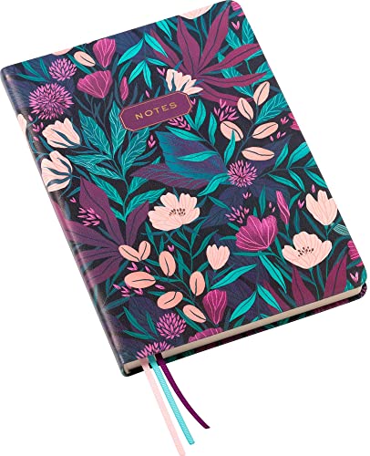 WORLD TRAVELER Eccolo A5 Lined Journal 256 Ivory Pages Lay Flat 6x8 - color: Tropical Floral