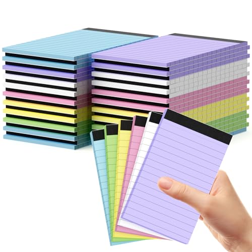 48 Pack Colored Mini Notepad Small Note Pad 3 x 5 Server Notepads Memo Pad - color: Colored 48, size: 3x5 Inch