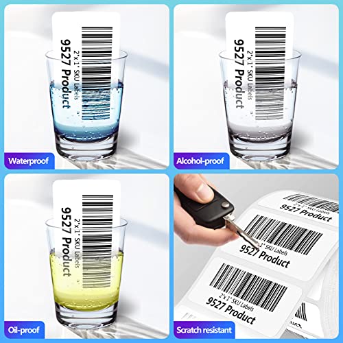 9527 Product 2" x 1" Sticker Labels, 12,000 Direct Thermal Labels, 12 Rolls - size: 2" x 1" | 12000 Labels