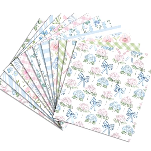 Hydrangea Floral Pattern Paper 12'' x 12'' Hydrangeas Scrapbook Paper 24