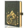 MGGAO Lined Journal Notebook for Women Men, A5 Aesthetic Notebook - color: Deep Green, size: Lined