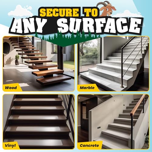 16 Pack Clear Stair Treads for Wooden Steps Indoor – 24"x4" Invisible Stair Treads Non Slip | Transparent Self-Adhesive Anti Slip Tape for Kids, Seniors & Pets | Includes Rubber Roller