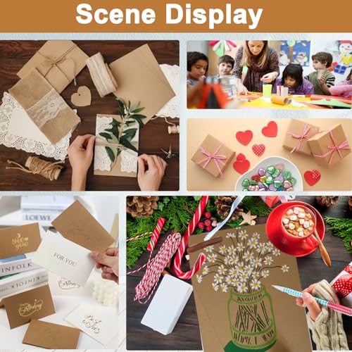 Silunkia 120 Sheets Brown Cardstock 8.5 x 11 Kraft Paper 92lb - color: Brown, size: 120 Sheets