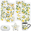 4 PCS Watercolor Lemon Cuttable UV DTF Stickers - style: watercolor lemon