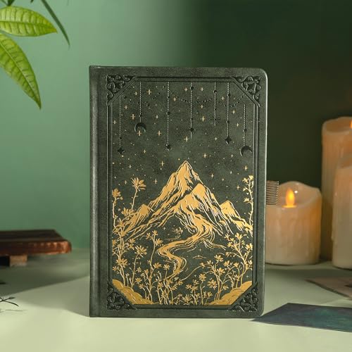 MGGAO Lined Journal Notebook for Women Men, A5 Aesthetic Notebook - color: Deep Green, size: Lined