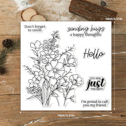 Clear Stamps and Metal Cutting Dies Set for Card Making Scrapbooking, DIY Craft Stamps and Dies Kit for Journaling, Albums, Greeting Cards, Holiday Cards, Birthday, Christmas (YX1915) - color: YX1915