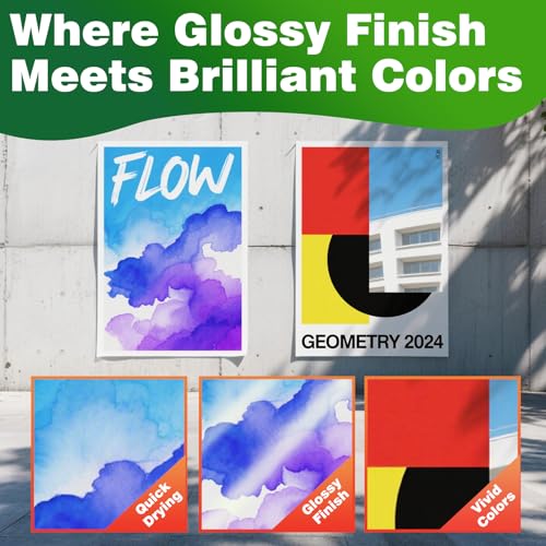 Uinkit 48lb Glossy Inkjet Photo Paper, 8.5x11, 40 Sheets, 180gsm - size: Glossy 8.5"X11"-40 sheets