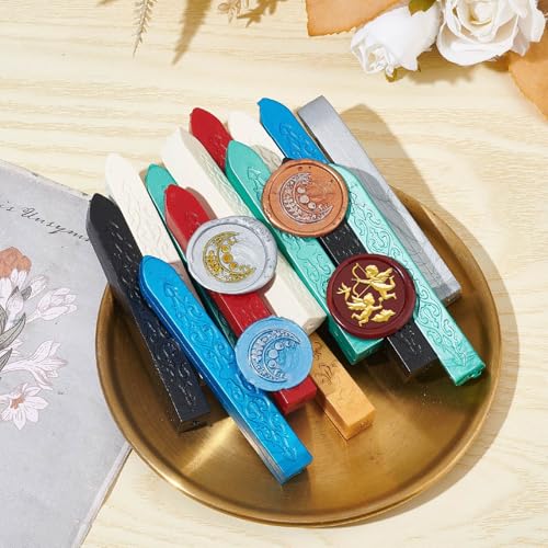 CRASPIRE Angel Wax Seal Stamps Cupid Sealing Wax Stamp Bird Valentine's Day Removable Brass Head with Rosewood Handle for Envelopes Wedding Invitations Cards Letters Wine Gifts Packages Christmas - style: Angel-0458