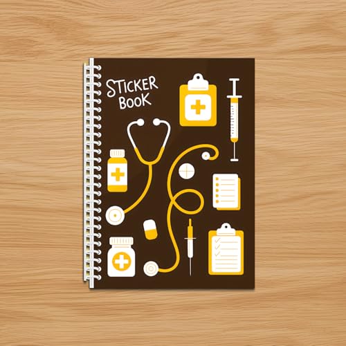 B5 Reusable Sticker Collecting Book Blank Sticker Album (Style F Brown) - color: Style F Brown