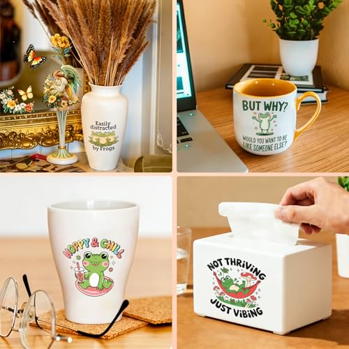 4 PCS Frog Quote Cuttable UV DTF Stickers - style: frog quote