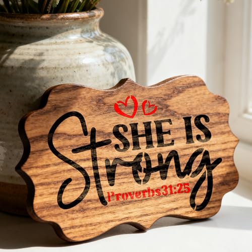 Sitsink Inspirational Christian Stencils for Painting - 20 Pcs Religious Christian Bible Stencils for Painting on Wood Wall Canvas Drawing Template - style: Bible verse