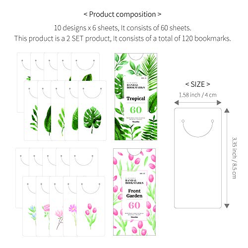 Monolike Bandal Bookmarks Tropical + Front Garden, 120 Pieces - color: Tropical + Front Garden