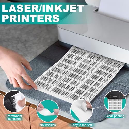 Address Labels 1" x 2-5/8" Matte Sticker Paper, 30 Up 250 Sheets (7500 Labels), Printable Shipping Mailing Labels for Inkjet & Laser Printer, White Blank Label Sheets for Small Business & Office - size: 250sheets, style: 30 up-1"x2-5/8"