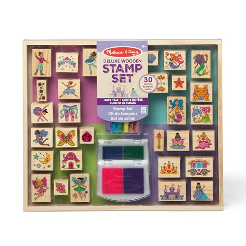 Melissa & Doug Fairy Tale Deluxe Wooden Stamp & Coloring Set - style: Fairy Tale