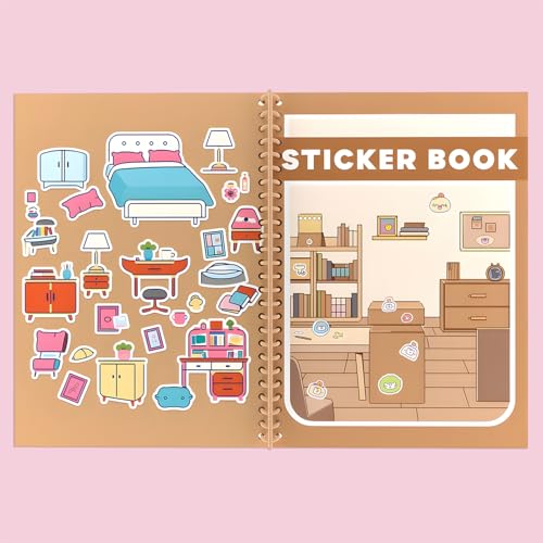 B5 Reusable Sticker Collecting Book Blank Sticker Album (Style G Khaki) - color: Style G Khaki