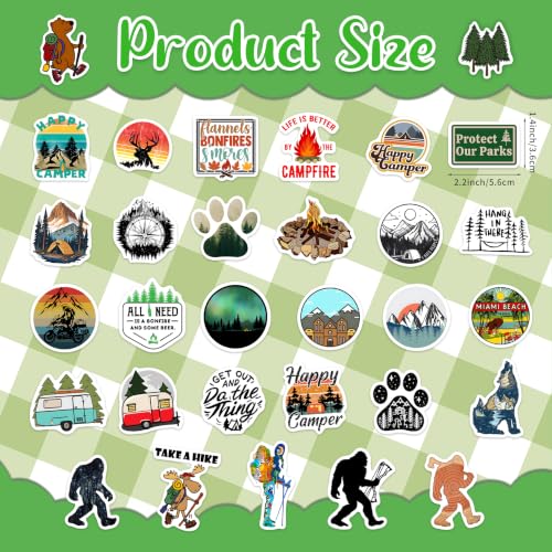 100 Pcs Outdoor Adventure Hiking Camping Adults Camp Stickers - color: Camping-pvc-029
