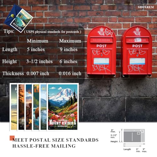 SHOXREM 63 National Parks Postcards, Retro Travel Posters Wall Decor, 4x6