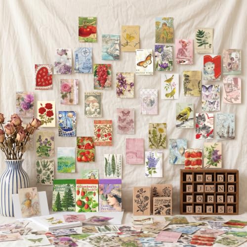 Vintage Washi Sticker Book, 300 PCS Scrapbooking and Journaling Stickers - color: Vintage Color Washi Stickers Book