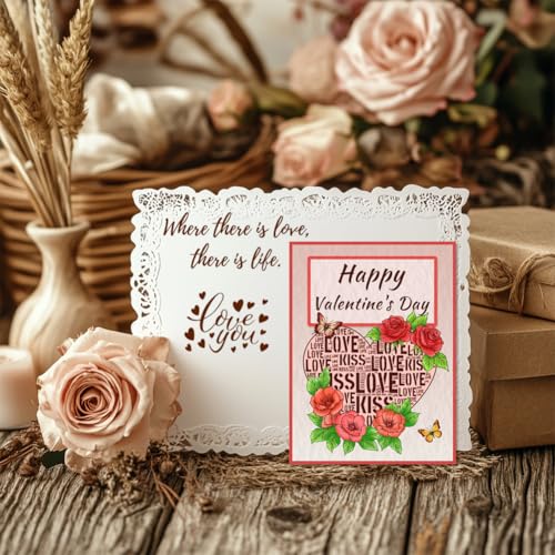 CHGCRAFT Roses Clear Stamps Heart Flowers Love Words Transparent Stamp Butterfly Silicone Clear Stamp Seals for Cards Making DIY Scrapbooking Photo Decoration - style: Rose