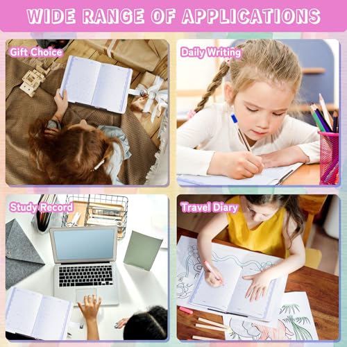 CAGIE Diary with Lock for Girls Ages 8-12, Tie Dye Journal with Pen, Orange - color: Orange