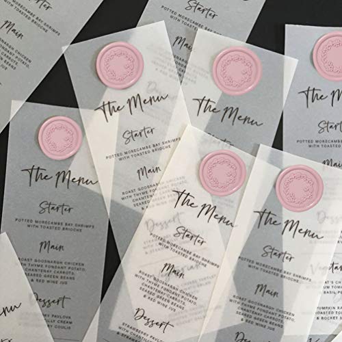 UNIQOOO Mailable Glue Gun Sealing Wax Sticks for Wax Seal Stamp - Dusty Rose Pink, Great for Wedding Invitations, Cards Envelopes, Snail Mails, Wine Packages, Gift Ideas, Pack of 8 - color: Dusty Rose