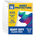Samsill 50 Pack Heavy Duty Sheet Protectors, Crystal Clear, 8.5x11 Inch Page Protectors for 3 Ring Binder, Letter Size Protectors with Reinforced Holes, Clear Protector, Top Loading, Acid Free - size: 50 Pack, style: Crystal Clear