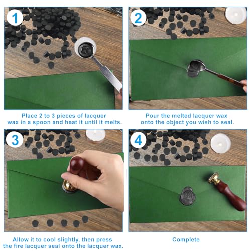 360Pcs Black Sealing Wax Beads Set - color: Black