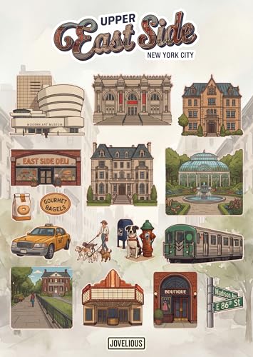 Upper East Side Sticker Sheet, Upper East Side Travel Stickers - style: Upper East Side NYC