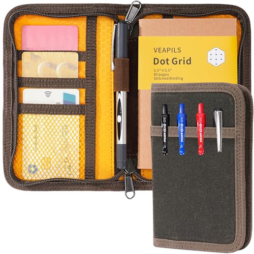 Pocket Journal Cover with Field Book, Pocket Notebook Cover Journal Planner - size: Mini Field Journal
