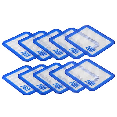 10 Non-stick Silicone Mat Pad, Small Rectangle 5 X 4 Inch, Blue