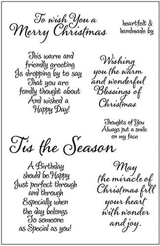 Welcome to Joyful Home 2pc/Set Peace Love Joy to Wish You Christmas Clear Stamp for Card Making Decoration and Scrapbooking 11x16cm