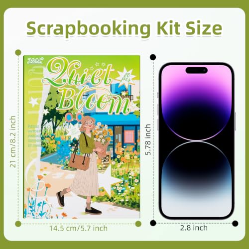Silent Bloom Series Sticker Scrapbooking Supplies for Junk Journal, 20 Sheets PET Stickers - Vintage Journaling Stickers - color: Silent Bloom