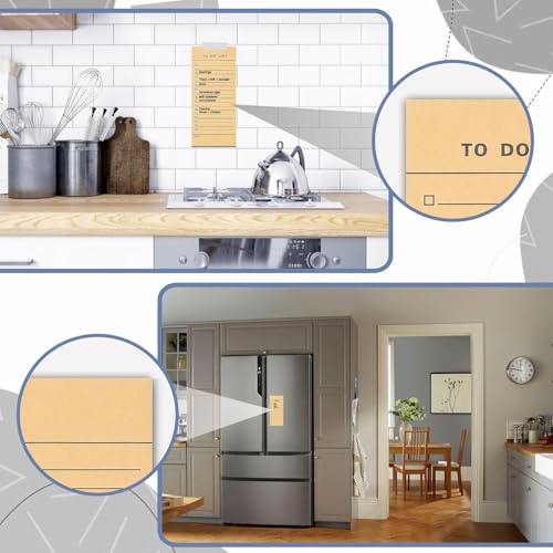 Utron 6 Pack Vintage Magnetic Notepads for Refrigerator, 50 pages/book Grocery List Magnet Pad for Fridge, Design MagneticGrocery List Pad for Fridge, Grocery List Notepad, To-Do List - color: Brown, size: 6 Pack