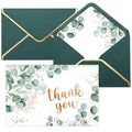 50 Pack Thank You Cards with Envelopes, 4x6 Inch Thank You Cards Bulk - style: Eucalyptus Leaves