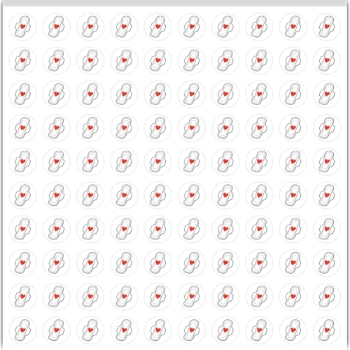 500Pcs 5 Sheets Period Planner Stickers 0.5 Inch Period Cycle Stickers Menstrual Reminder Tracker Self Adhesive Waterproof Decals for Home Daily Journal Scrapbooking Activities Scheduling - style: Period