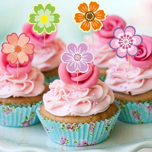 Colorful Flower Stickers Roll, 500 Pcs Floral Shape Decals for Envelope Seal, Scrapbooking, Water Bottle, Gift Wrapping, Birthday Wedding Party Decoration, 1.25 Inches