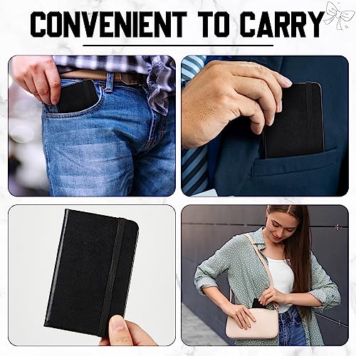 Qeeenar 10 Pcs Mini Pocket Notebook, Solid Color, Black - color: Black, size: Solid Color