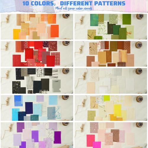 160 Sheets Textured Scrapbook Paper & Mesh Fabric Assorted Set - color: Basic