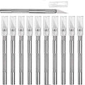 Mudder 15 Pack Exacto Knife Set, Craft Knives Hobby Knife, Silver - color: Silver