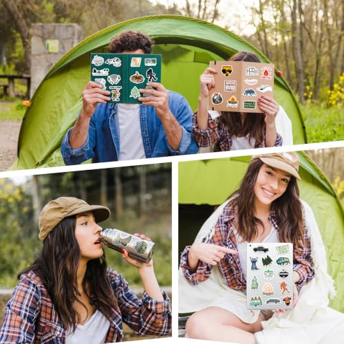 100 Pcs Outdoor Adventure Hiking Camping Adults Camp Stickers - color: Camping-pvc-029