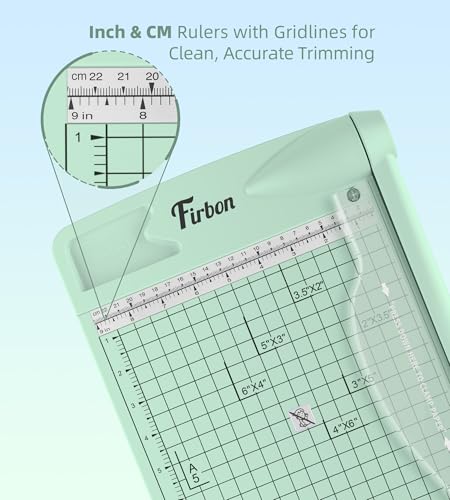 Firbon 12 Inch Guillotine Paper Cutter, Heavy Duty Paper Trimmer - color: Morandi