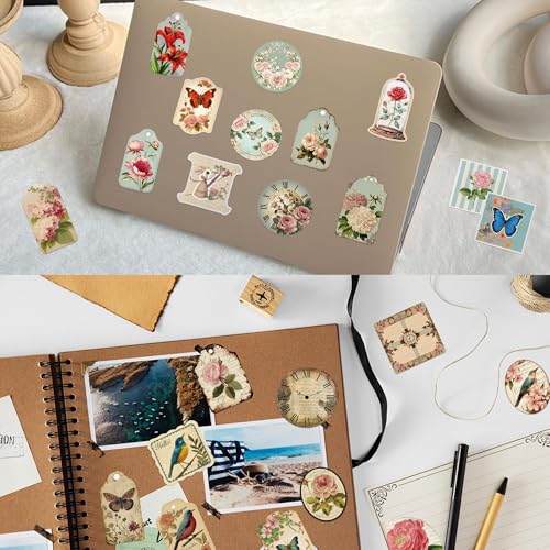 Vintage Time Stickers 50Pcs for Water Bottles, Gifts for Adults - style: Retro times