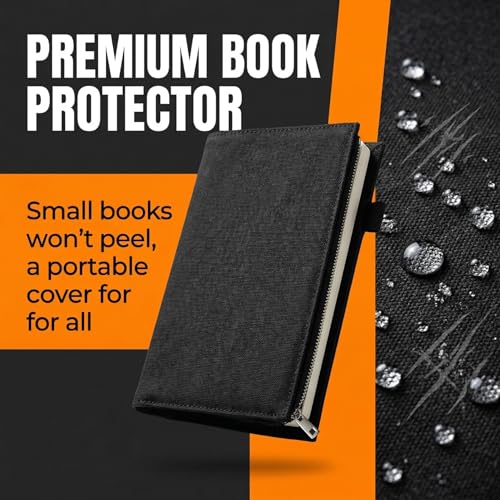 Traveler Journal Cover with Zipper Case & Card Slot Fit 10*18*1.5cm booklet