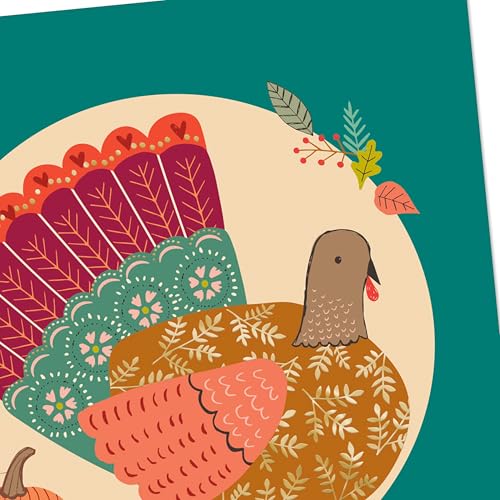 Hallmark Thanksgiving Cards, Feeling So Thankful Turkey (Pack of 6 Cards with Envelopes) - style: Feeling So Thankful