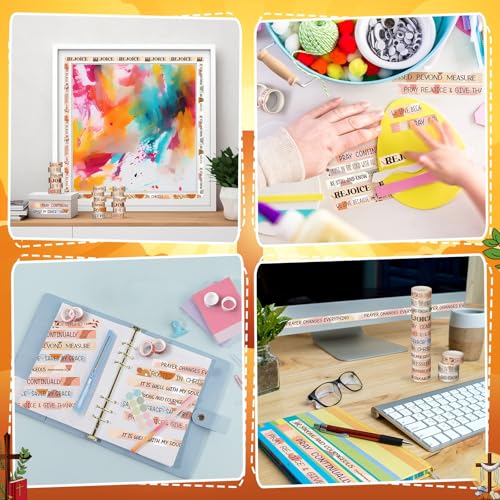 24 Rolls Christian Washi Tape Gifts, Boho Faith Religious - size: 0.6 Inch, style: Boho Christian 2