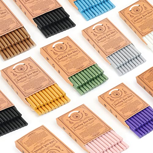Pearl Pink Wax Seal Sticks, Wasole 40pcs Glue Gun Champagne Rose Wax Sealing Sticks Beads Great for Wax Sealing Stamp, Wedding Invitations, Letter Envelopes (Pearl Pink) - color: Pink