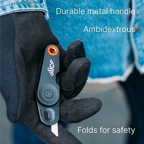 Slice Everyday Carry (EDC) Folding Knife | Heavy Duty Utility Knife | Modern Pocket Knife | Safe Ceramic Blade Lasting 11x Longer Than Metal | Compact and Convenient Box Cutter | 1 Pack - color: Folding Knife, size: 1 Pack