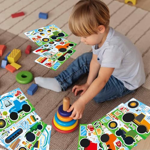 Make Your Own Farm Tractor Stickers, Make a Face Sticker, Autumn Stickers - style: Farm Tractor