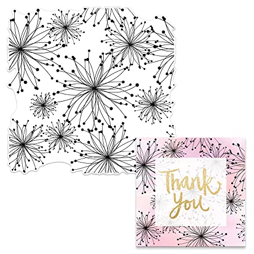 Flowers Spots Background Clear Stamps for Card Making Decorative Flower Background Transparent Silicone Stamps for DIY Scrapbooking Supplies Embossing Paper Gift Card Album Decoration Craft - color: Line Flower